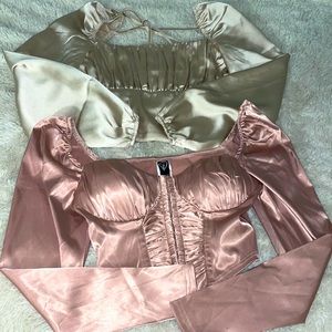 2 different Silk Blouses for a night out! $15 each :)